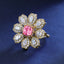 SOLID GOLD LAB-GROWN VVS FANCY VIVID PINK DIAMD & DIAMOND RING (#:SY032P-R)