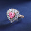 SOLID GOLD LAB-GROWN VVS FANCY VIVID PINK DIAMOND & DIAMOND RING (#:SY017P-R)