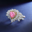 SOLID GOLD LAB-GROWN VVS FANCY VIVID PINK DIAMOND & DIAMOND RING (#:SY025P-R)
