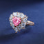 SOLID GOLD LAB-GROWN VVS FANCY VIVID PINK DIAMOND & DIAMOND RING (#:SY017P-R)