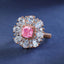 SOLID GOLD LAB-GROWN VVS FANCY VIVID PINK DIAMOND & DIAMOND RING (#:SY023P-R)