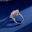 SOLID GOLD LAB-GROWN VVS FANCY VIVID PINK DIAMD & DIAMOND RING (#:SY013P-R)