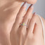 SOLID GOLD 0.41 CTW F-G VVS MARQUISE CUT LAB-GROWN YELLOW DIAMOND & DIAMOND RING(#:YDR001)