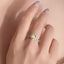 SOLID GOLD 0.58 CTW F-G VVS HEART CUT LAB-GROWN YELLOW DIAMOND&DIAMOND RING(#YDR003)