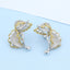 GENUINE YELLOW DIAMOND & DIAMOND EARRINGS (#:EZ012-Y)