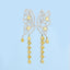 GENUINE YELLOW DIAMOND & DIAMOND EARRINGS (#:EZ019-Y)
