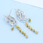 GENUINE YELLOW DIAMOND & DIAMOND EARRINGS (#:EZ019-Y)