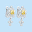 GENUINE YELLOW DIAMOND & DIAMOND EARRINGS (#:EZ029-Y)