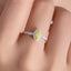 SOLID GOLD 0.41 CTW F-G VVS MARQUISE CUT LAB-GROWN YELLOW DIAMOND & DIAMOND RING(#:YDR001)