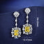 LAB-GROWN YELLOW DIAMOND & DIAMOND EARRINGS(#:LGEZ010-Y)
