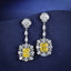 LAB-GROWN YELLOW DIAMOND & DIAMOND EARRINGS(#:LGEZ010-Y)