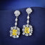 LAB-GROWN YELLOW DIAMOND & DIAMOND EARRINGS(#:LGEZ010-Y)