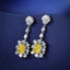 LAB-GROWN YELLOW DIAMOND & DIAMOND EARRINGS(#:LGEZ010-Y)