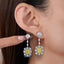 LAB-GROWN YELLOW DIAMOND & DIAMOND EARRINGS(#:LGEZ010-Y)