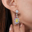 LAB-GROWN YELLOW DIAMOND & DIAMOND EARRINGS(#:LGEZ010-Y)