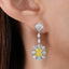 LAB-GROWN YELLOW DIAMOND & DIAMOND EARRINGS(#:LGEZ010-Y)