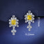 LAB-GROWN YELLOW DIAMOND & DIAMOND EARRINGS(#:LGEZ011-Y)