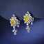 LAB-GROWN YELLOW DIAMOND & DIAMOND EARRINGS(#:LGEZ011-Y)