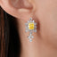 LAB-GROWN YELLOW DIAMOND & DIAMOND EARRINGS(#:LGEZ011-Y)
