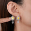 LAB-GROWN YELLOW DIAMOND & DIAMOND EARRINGS(#:LGEZ011-Y)