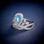 LAB-GROWN BLUE DIAMOND & DIAMOND RING(#:LGJZ003-B)