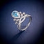 LAB-GROWN BLUE DIAMOND & DIAMOND RING(#:LGJZ003-B)