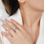 LAB-GROWN BLUE DIAMOND & DIAMOND RING(#:LGJZ003-B)