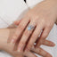 LAB-GROWN BLUE DIAMOND & DIAMOND RING(#:LGJZ003-B)