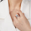 LAB-GROWN BLUE DIAMOND & DIAMOND RING(#:LGJZ003-B)