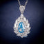 LAB-GROWN BLUE DIAMOND & DIAMOND NECKLACE (#:LGXL002-B)
