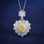 LAB-GROWN YELLOW DIAMOND & DIAMOND NECKLACE(#:LGXL022-Y)