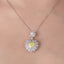 LAB-GROWN YELLOW DIAMOND & DIAMOND NECKLACE(#:LGXL022-Y)