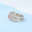 GENUINE 0.84 CTW PINK DIAMOND & DIAMOND RING (#:MQJZ06)