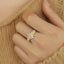 GENUINE 1.72 CTW YELLOW DIAMOND & DIAMOND RING(#:MQJZ14)