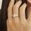GENUINE 1.72 CTW YELLOW DIAMOND & DIAMOND RING(#:MQJZ14)