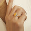 GENUINE YELLOW DIAMOND & DIAMOND RING(#:MQJZ24)