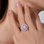 SOLID GOLD LAB-GROWN VVS FANCY VIVID PINK DIAMOND & DIAMOND RING (#:SY009P-R)