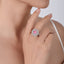 SOLID GOLD LAB-GROWN VVS FANCY VIVID PINK DIAMOND & DIAMOND RING (#:SY009P-R)