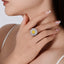 SOLID GOLD LAB-GROWN VVS FANCY VIVID YELLOW DIAMOND & DIAMOND RING (#:SY010Y-R)