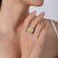 SOLID GOLD LAB-GROWN VVS FANCY VIVID YELLOW DIAMOND & DIAMOND RING (#:SY010Y-R)