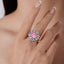 SOLID GOLD LAB-GROWN VVS FANCY VIVID PINK DIAMOND & DIAMOND RING (#:SY008P-R)
