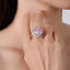 SOLID GOLD LAB-GROWN VVS FANCY VIVID PINK DIAMOND & DIAMOND RING (#:SY008P-R)