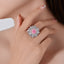 SOLID GOLD LAB-GROWN VVS FANCY VIVID PINK DIAMOND & DIAMOND RING (#:SY011P-R)
