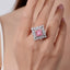 SOLID GOLD LAB-GROWN VVS FANCY VIVID PINK DIAMOND & DIAMOND RING (#:SY002P-R)