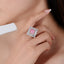 SOLID GOLD LAB-GROWN VVS FANCY VIVID PINK DIAMOND & DIAMOND RING (#:SY002P-R)
