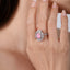 SOLID GOLD LAB-GROWN VVS FANCY VIVID PINK DIAMOND & DIAMOND RING (#:SY007P-R)