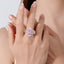 SOLID GOLD LAB-GROWN VVS FANCY VIVID PINK DIAMOND & DIAMOND RING (#:SY007P-R)