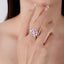 SOLID GOLD LAB-GROWN VVS FANCY VIVID PINK DIAMOND & DIAMOND RING (#:SY003P-R)