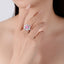 SOLID GOLD LAB-GROWN VVS FANCY VIVID PINK DIAMOND & DIAMOND RING (#:SY003P-R)