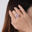 SOLID GOLD LAB-GROWN VVS FANCY VIVID PINK DIAMOND & DIAMOND RING (#:SY003P-R)